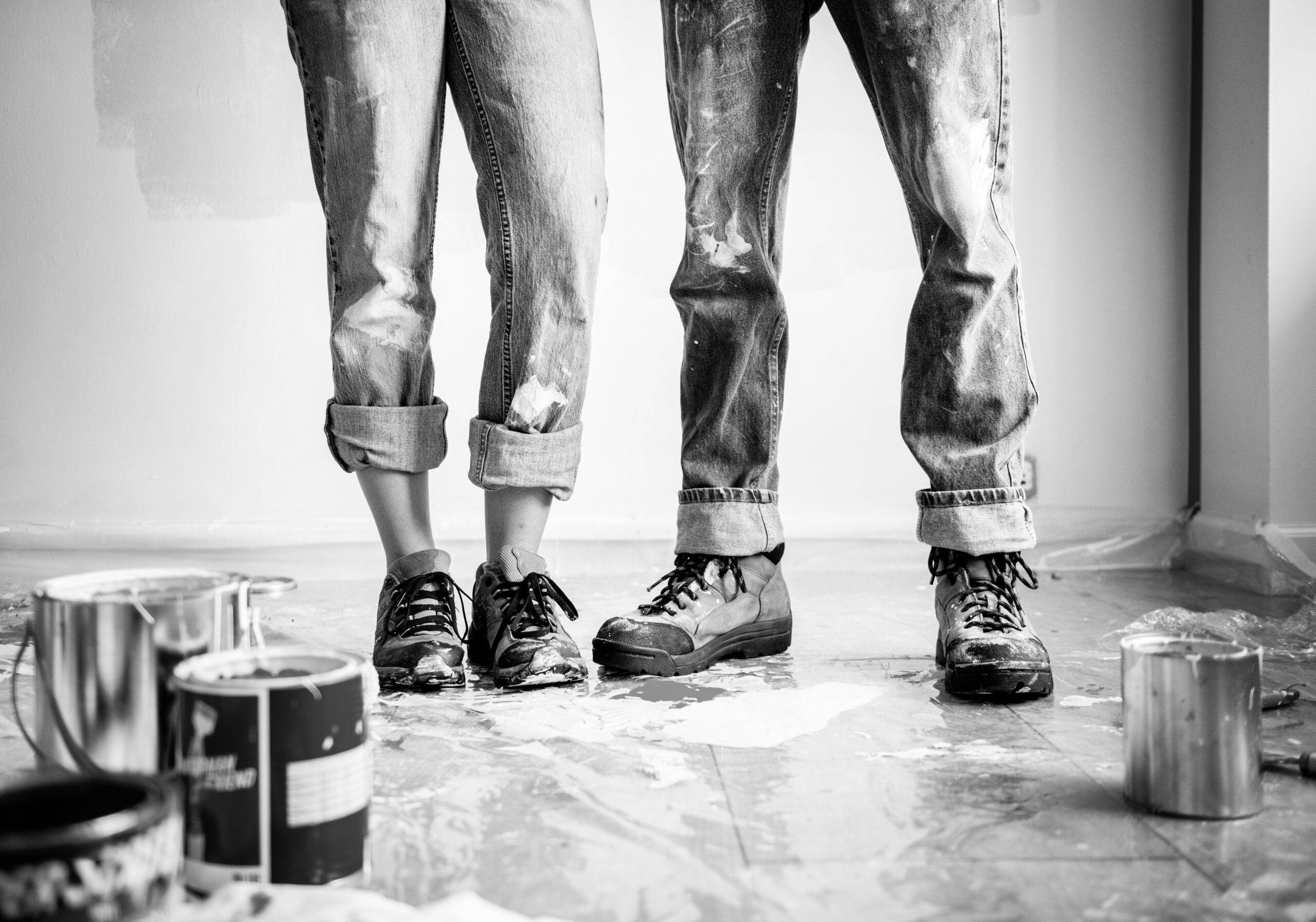 People renovating the house